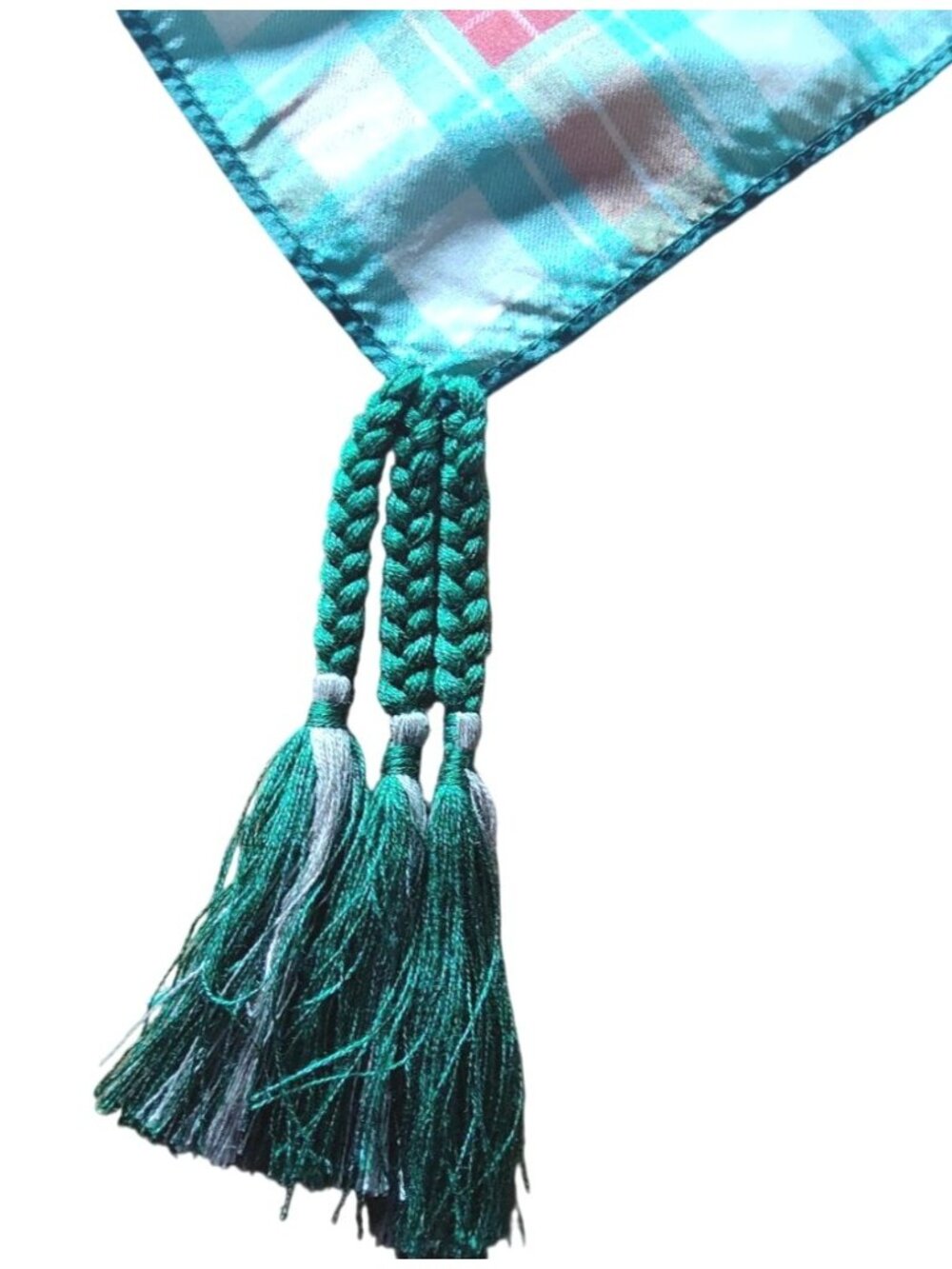 Floral Silk Scarf W/Tassels Multicolor 100% Silk Lightweight And Elegant Design - Picture 4 of 9